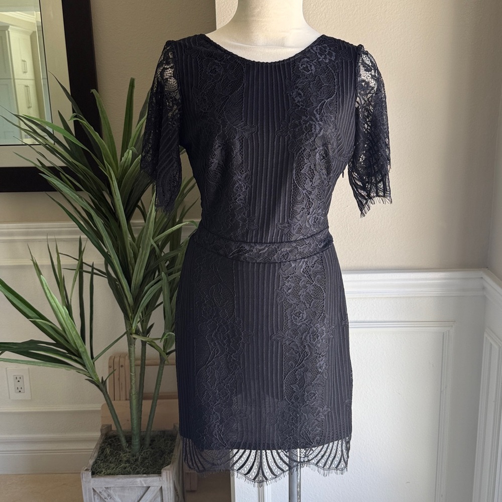 For Love & Lemons San Marcos Lace Black Mini Dress Size Small